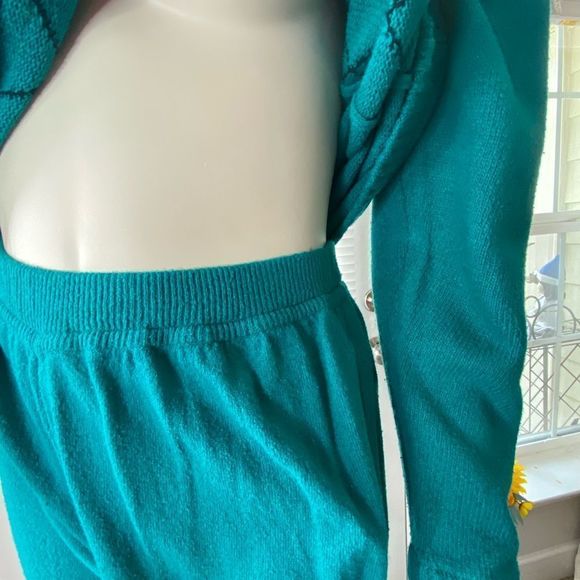 Liz Claiborne Women's Argyle Pullover Sweater & Pull-On Sweatpants Blue Medium - Picture 10 of 12